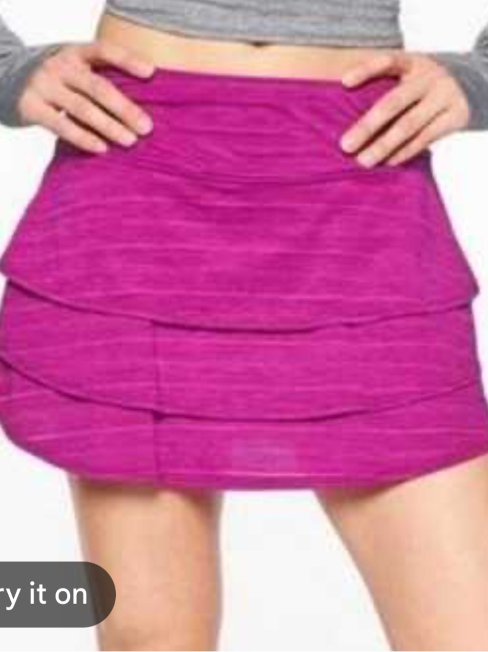 Athleta Pink Layered Swagger Skort